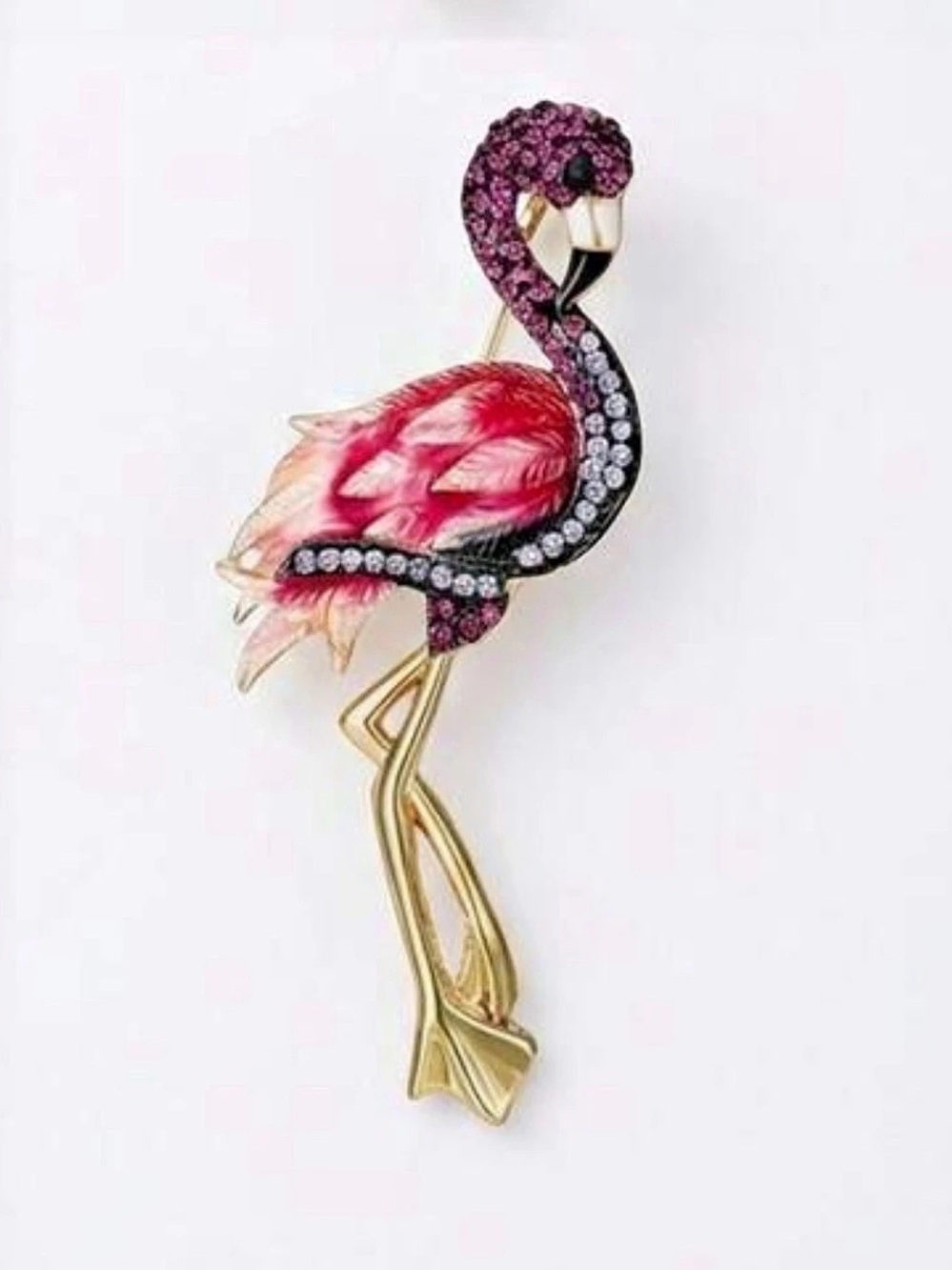 Pink Flamingo Brooch.